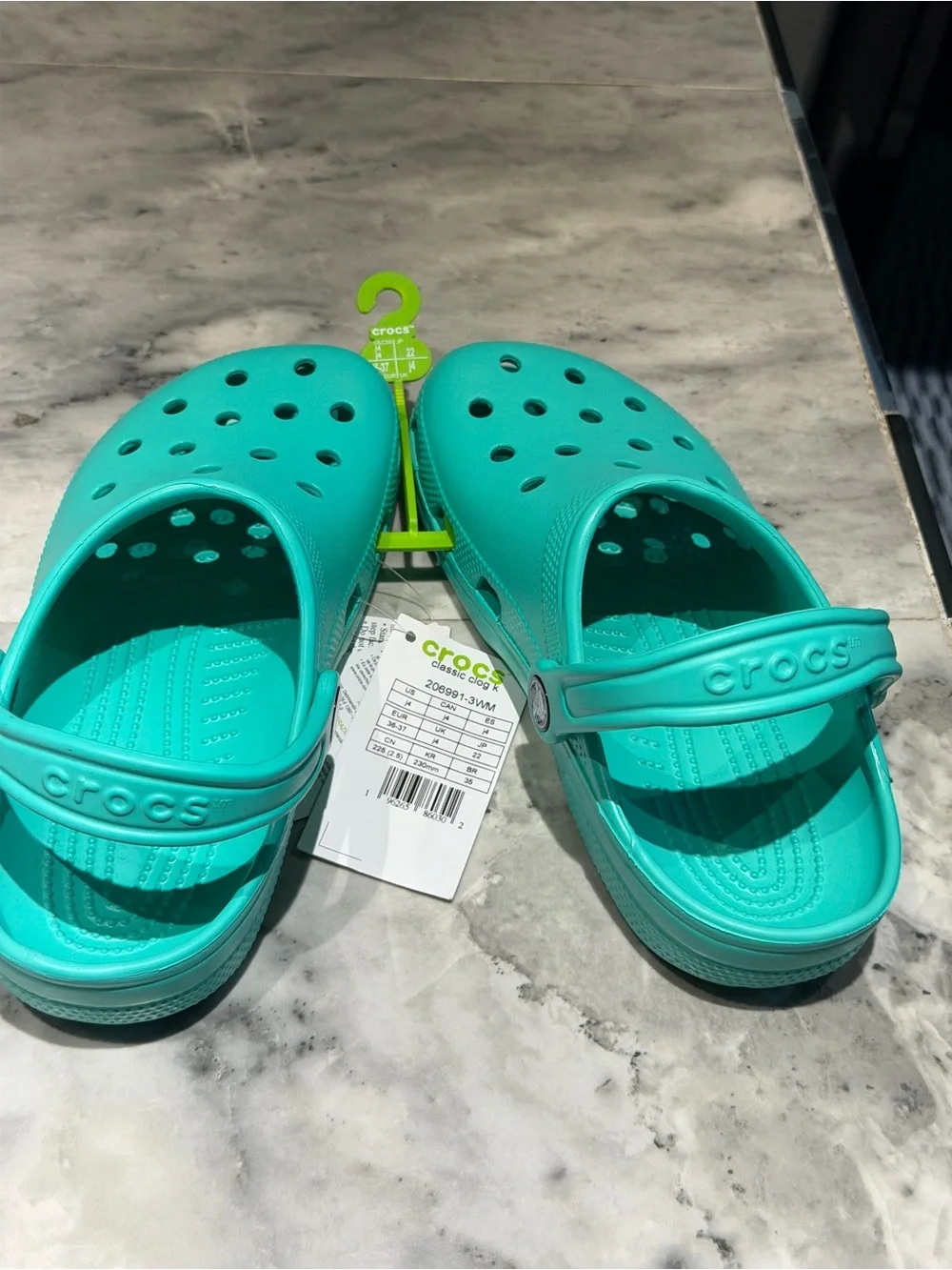 CROCS Kids Teal Slip-On Clog Sandals